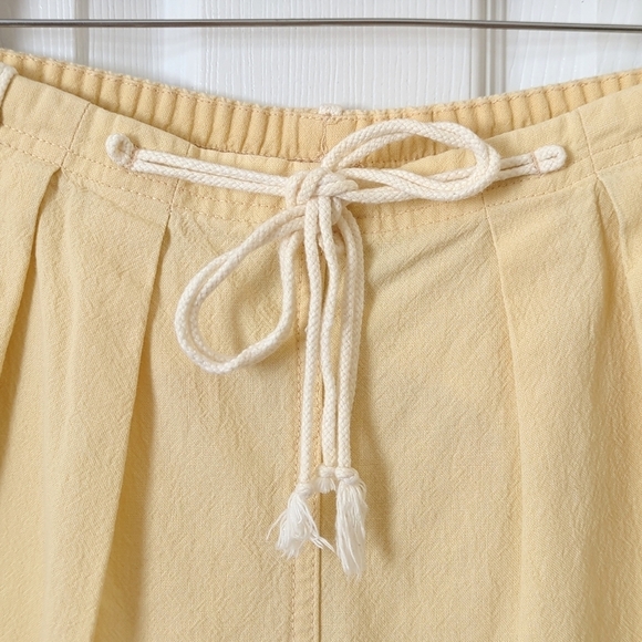 Liz Wear 90's Vintage High Waisted Relaxed Tapered Leg Soft Pants Pastel Yellow - Picture 8 of 12